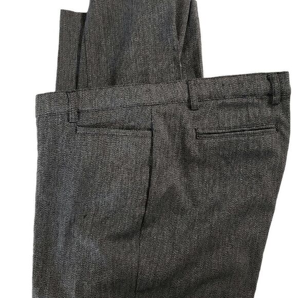 Lane Bryant Grey Houndstooth Tummy Tuck Pockets Belt Loops Pants Size 16 - Picture 4 of 7